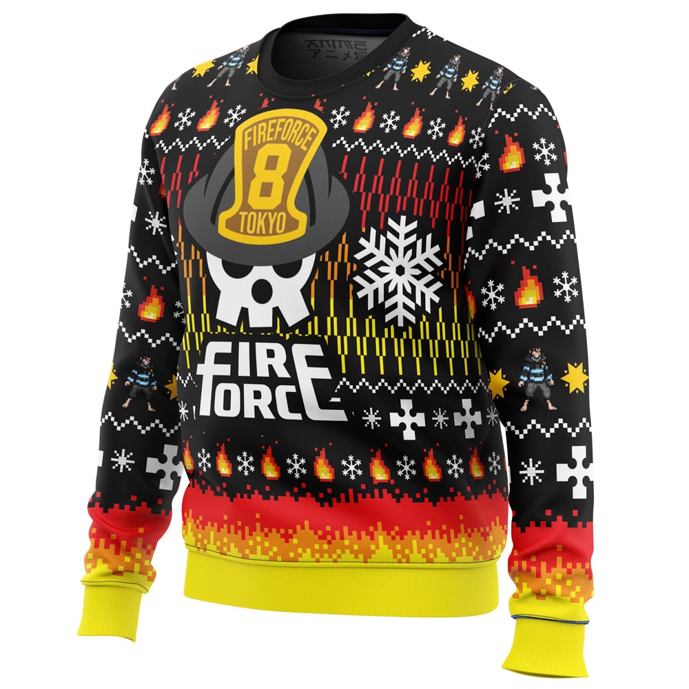 We Didn't Start the Fire this Christmas Fire Force Ugly Christmas Sweater