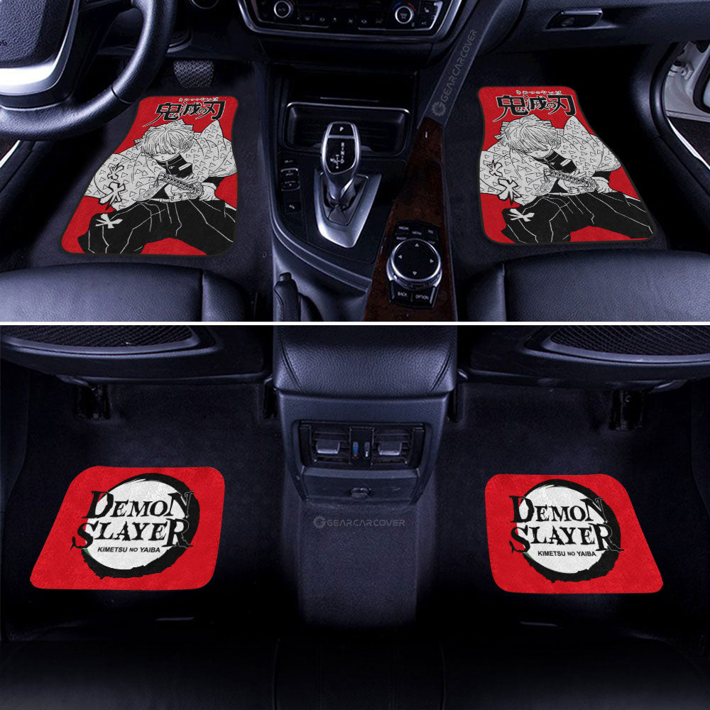 Demon Slayer Car Mats Zenitsu Agatsuma Car Floor Mats Car Manga Style For Fans Floor Mats