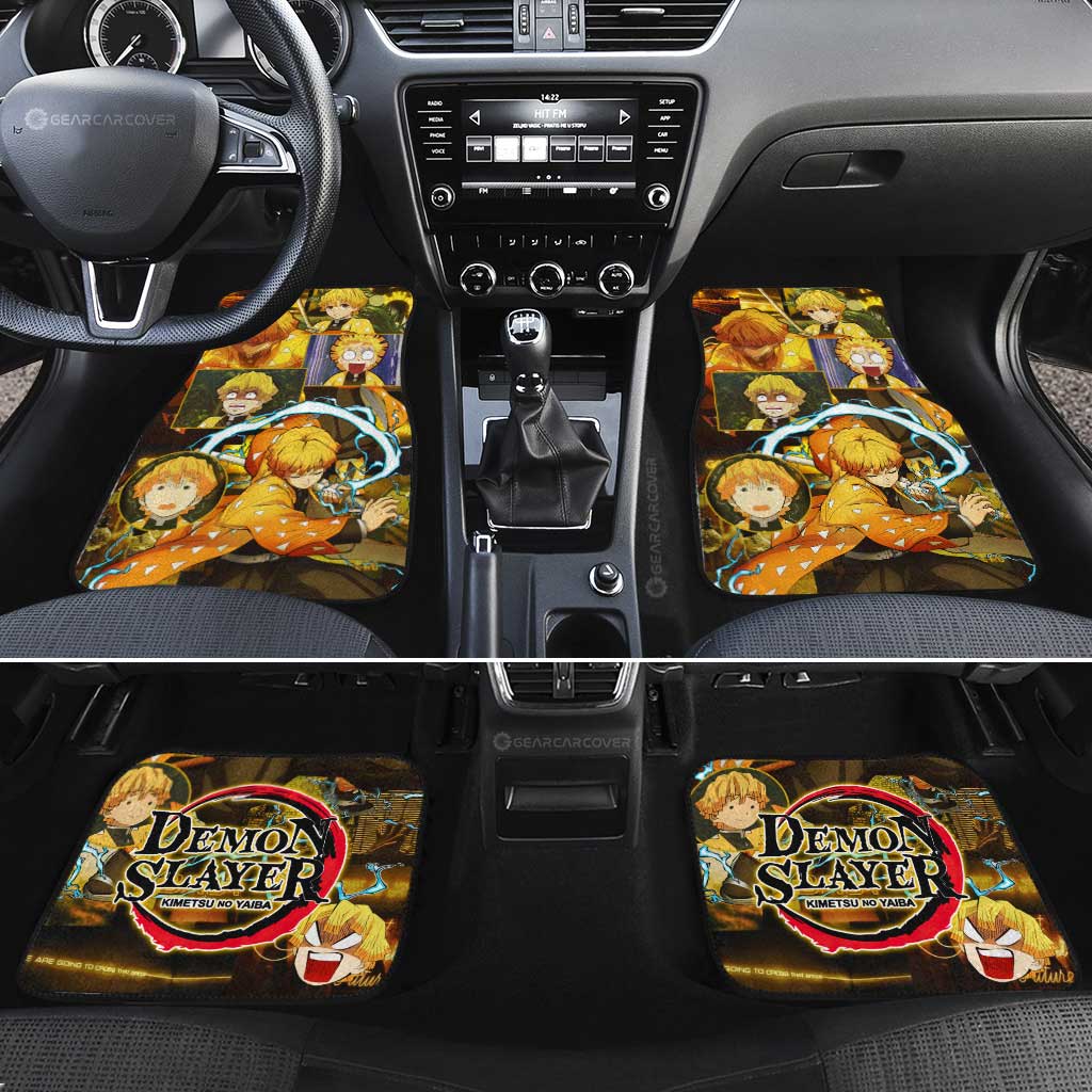 Demon Slayer Car Mats Zenitsu Agatsuma Car Floor Mats Demon Slayer Anime Floor Mats