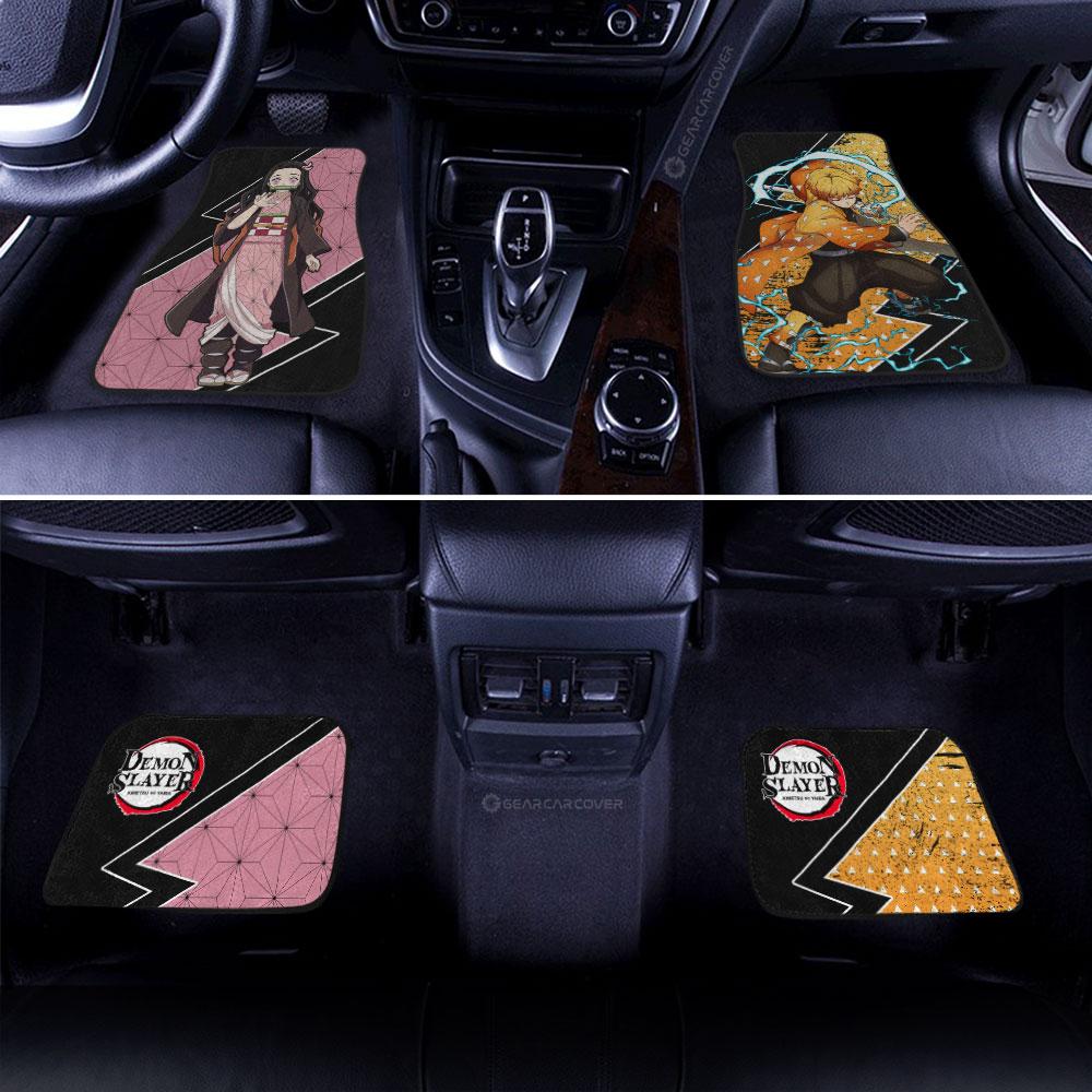 Demon Slayer Car Mats Zenitsu And Nezuko Car Floor Mats Demon Slayer Car Floor Mats