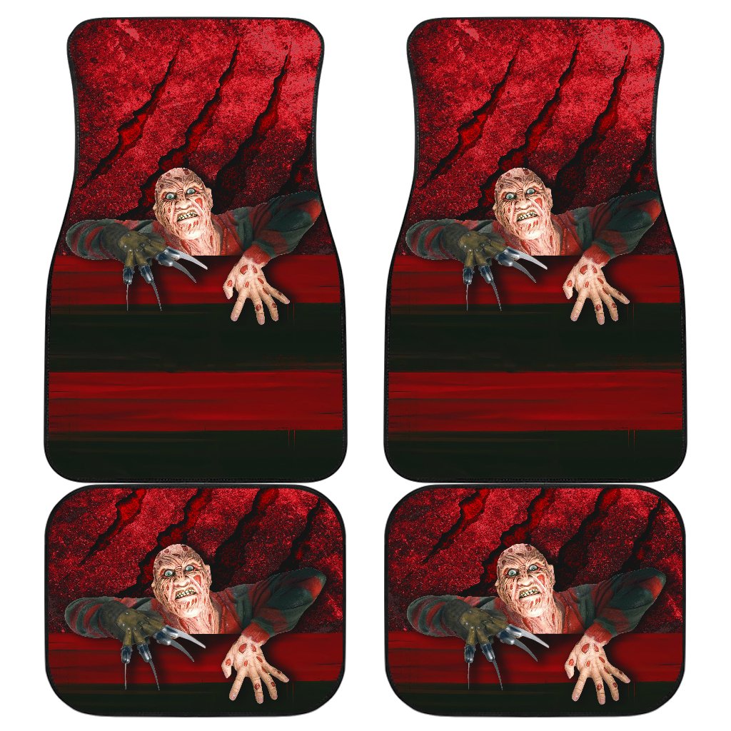 Horror Car Floor Mats Freddy Krueger On The Edge Car Mats