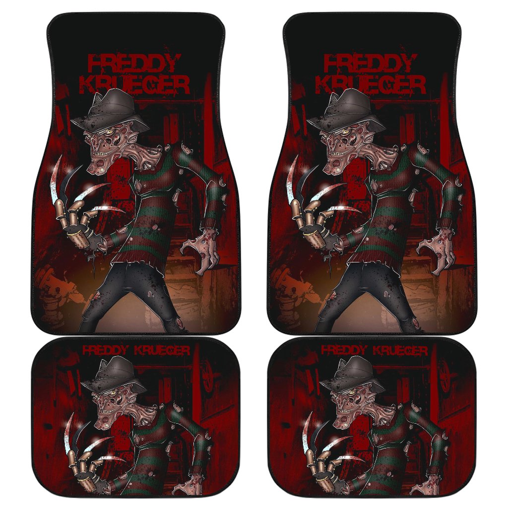 Horror Car Floor Mats Freddy Krueger Cartoon Artwork Car Mats