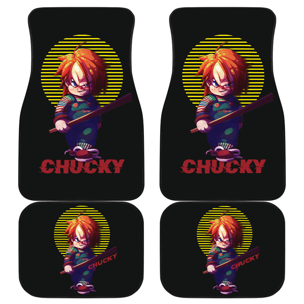 Horror Car Floor Mats Chucky Horror Film Halloween Minimal Car Floor Mats Horror Car Mats