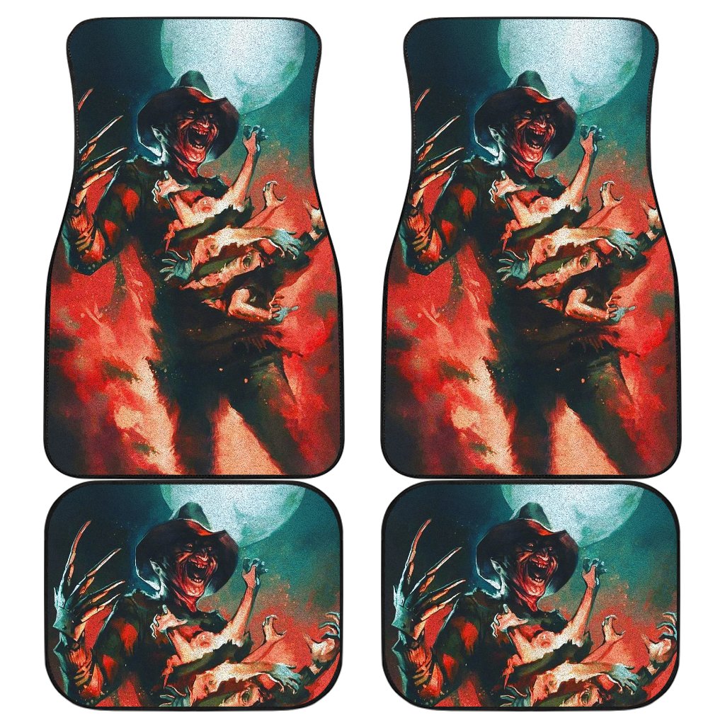 Horror Car Floor Mats Freddy Krueger Human Escape From Claw Car Mats