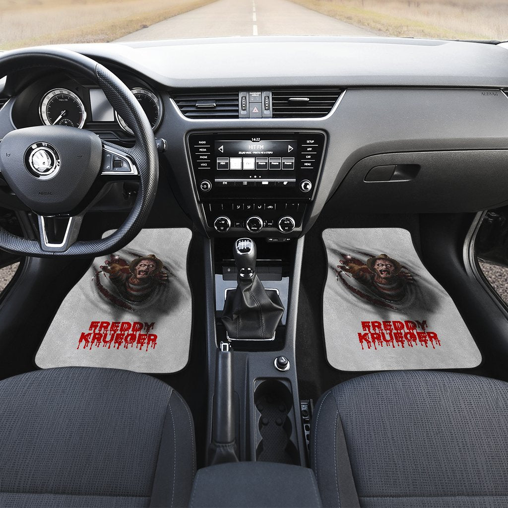 Horror Car Floor Mats Freddy Krueger Emerging From Claw Car Mats