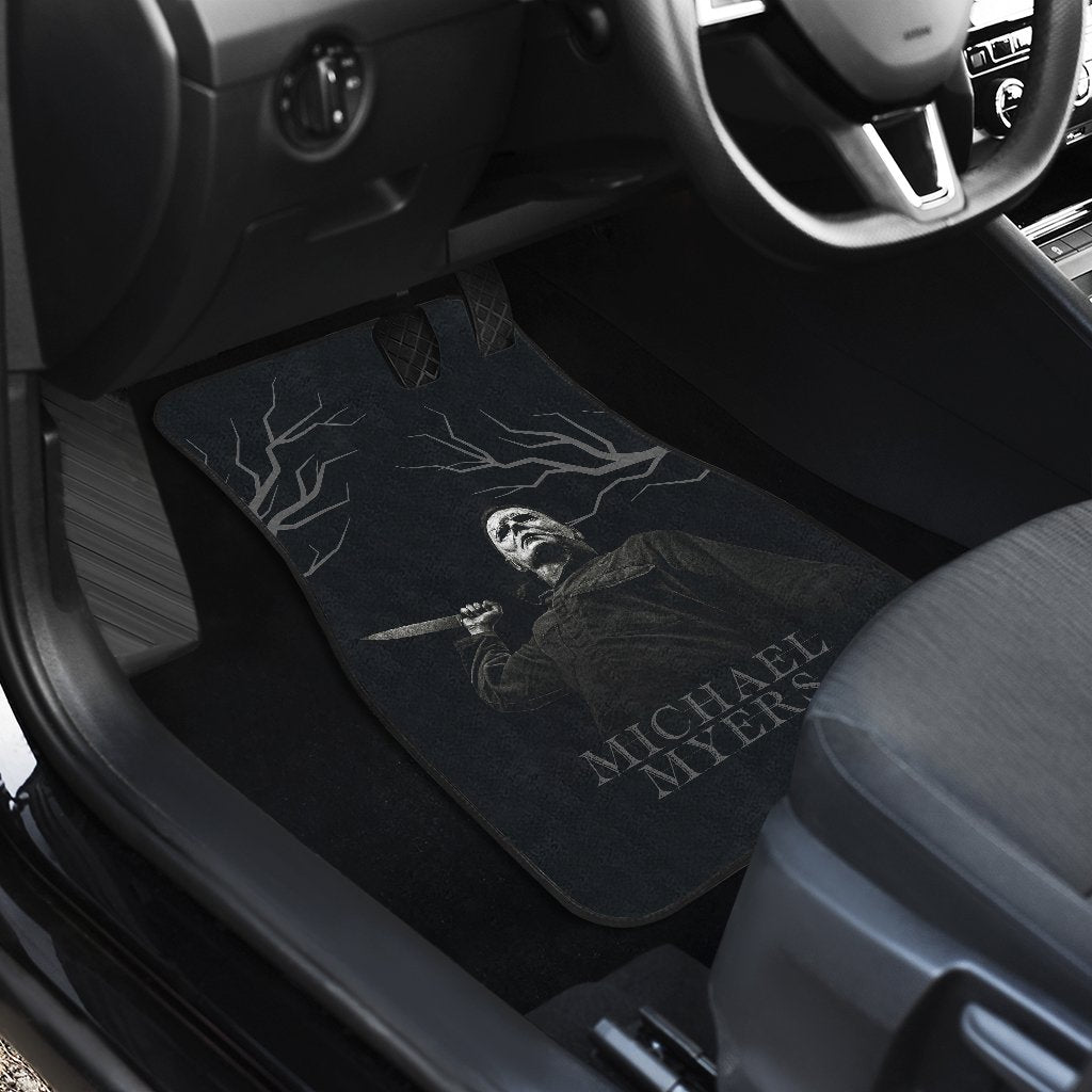 Horror Car Floor Mats Michael Myers No Emotion Black White Car Mats