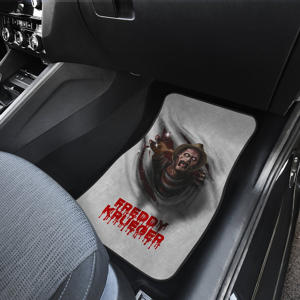 Horror Car Floor Mats Freddy Krueger Emerging From Claw Car Mats