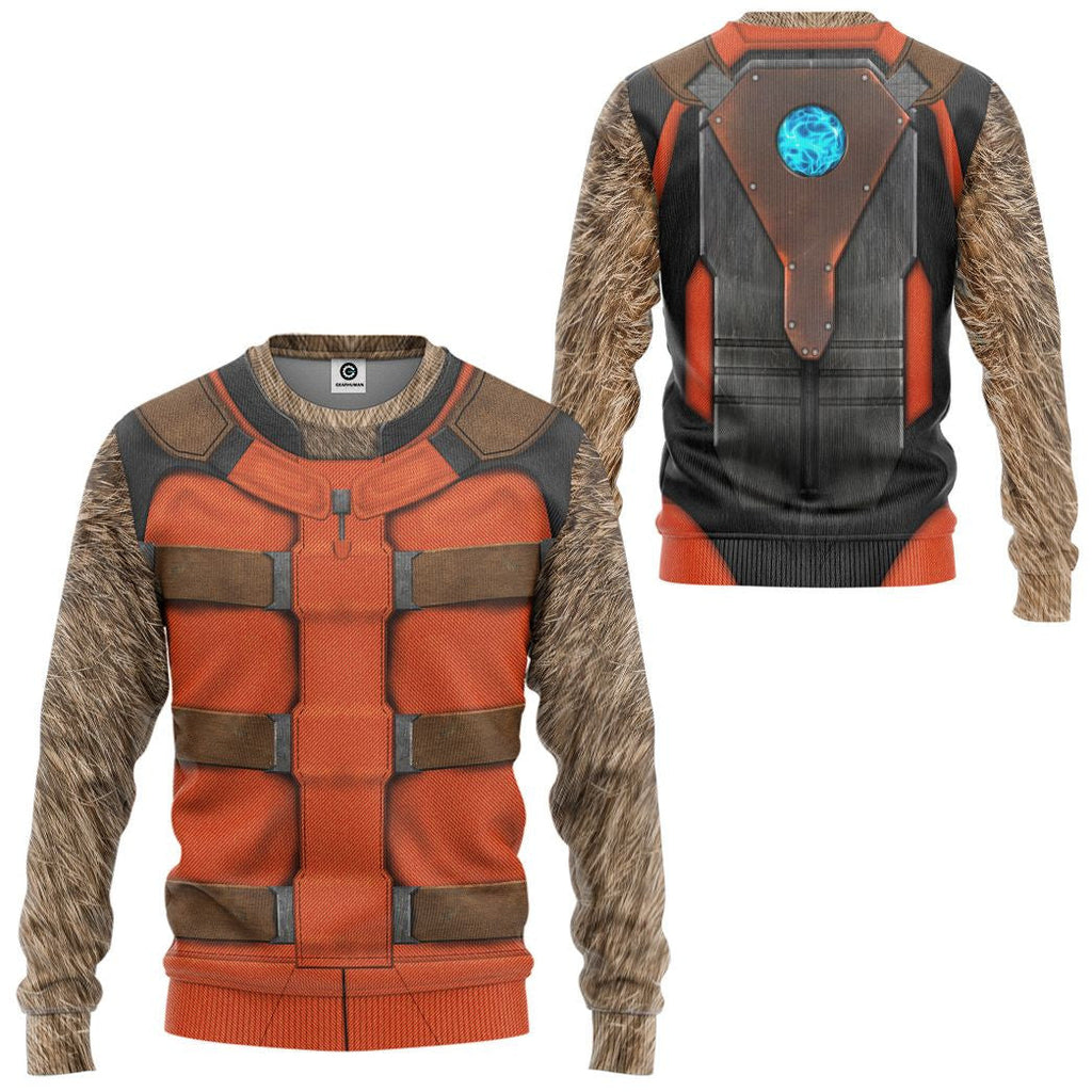 Guardian Of The Galaxy Rocket Racoon Cosplay Costume Tshirt Hoodie QT207255Tf
