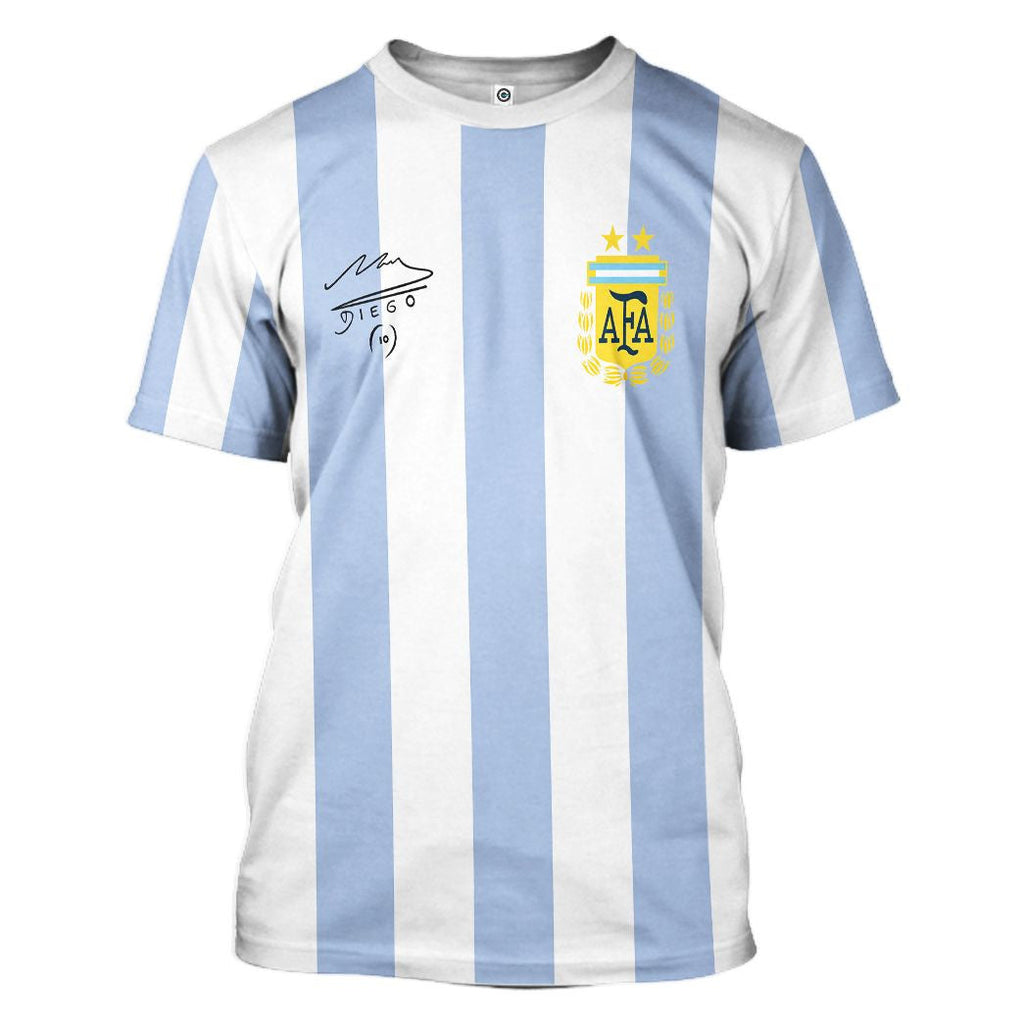 Maradona Jersey Cosplay Costume Tshirt Hoodie QT210011Tf