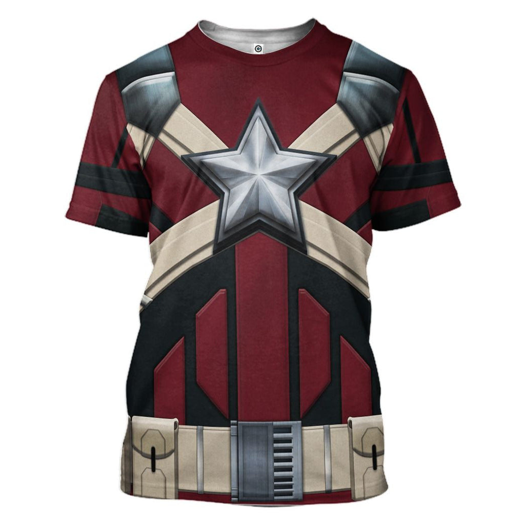 Black Widow Red Guardian Cosplay Costume Tshirt Hoodie QT209220