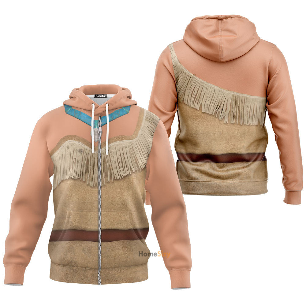 Pocahontas Princess Cosplay Costume Tshirt Hoodie QT210070