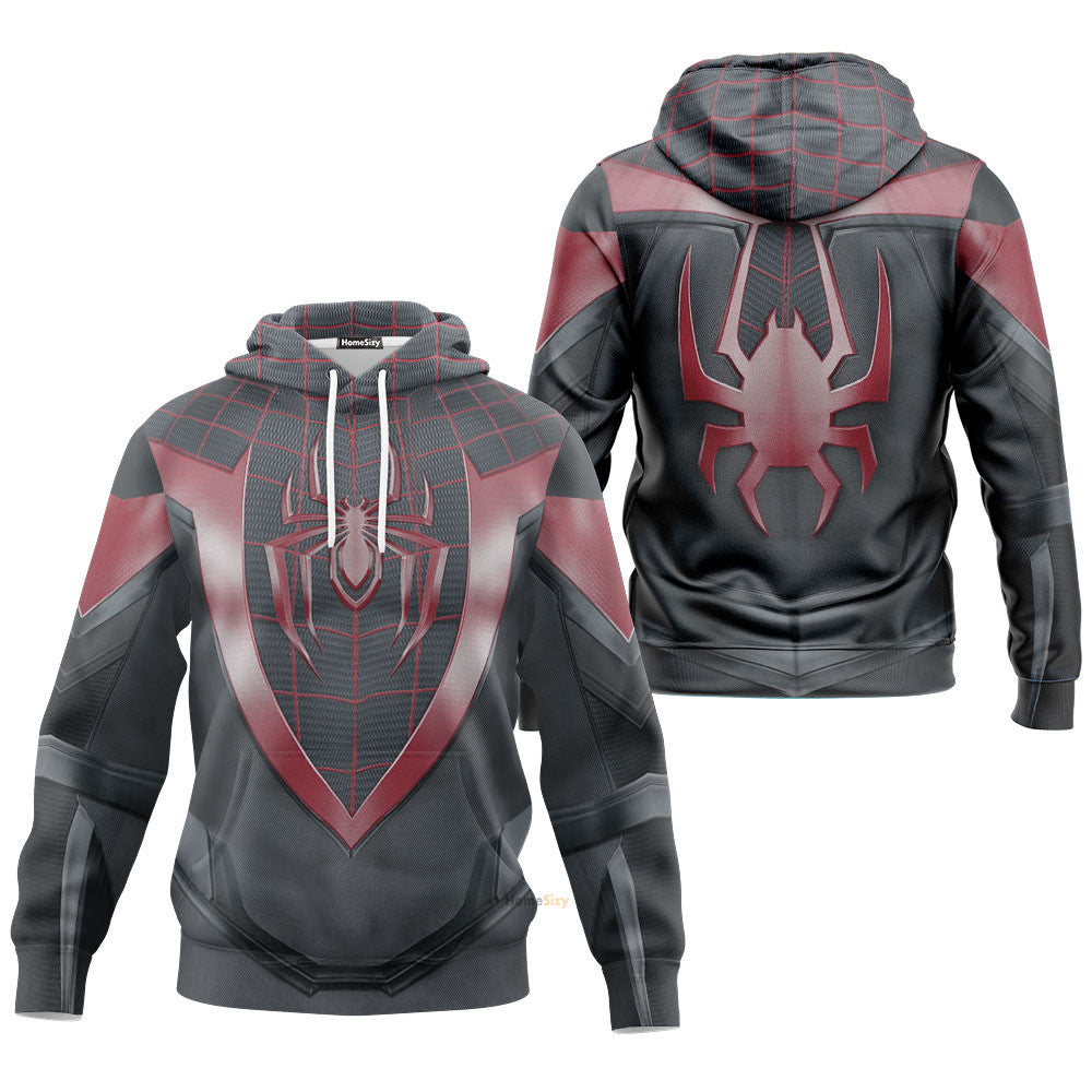 Spiderman Miles Morales Cosplay Costume Tshirt Hoodie QT208414Tf