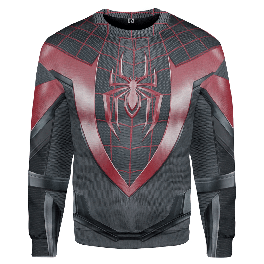 Spiderman Miles Morales Cosplay Costume Tshirt Hoodie QT208414Tf