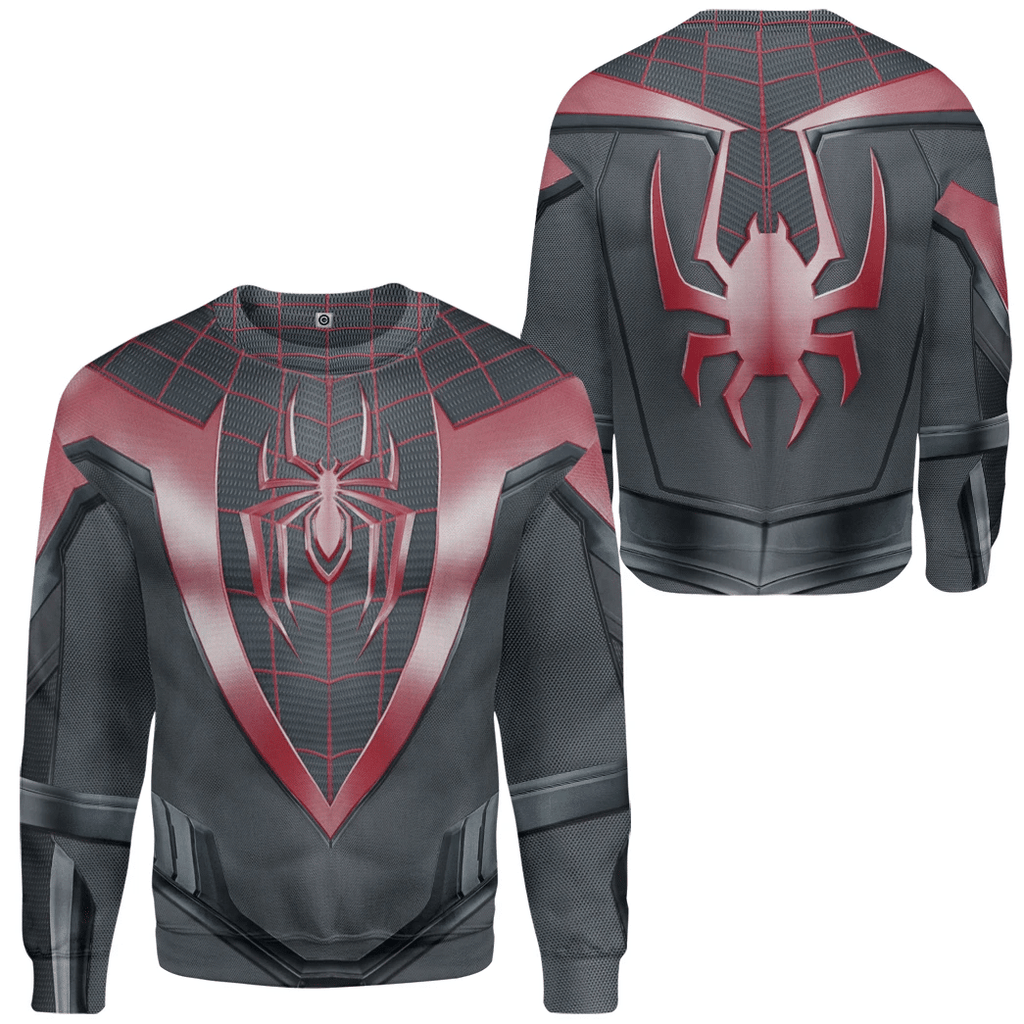 Spiderman Miles Morales Cosplay Costume Tshirt Hoodie QT208414Tf