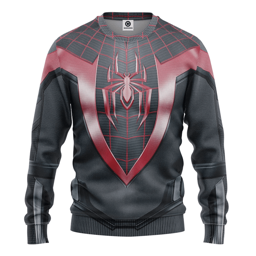 Spiderman Miles Morales Cosplay Costume Tshirt Hoodie QT208414Tf