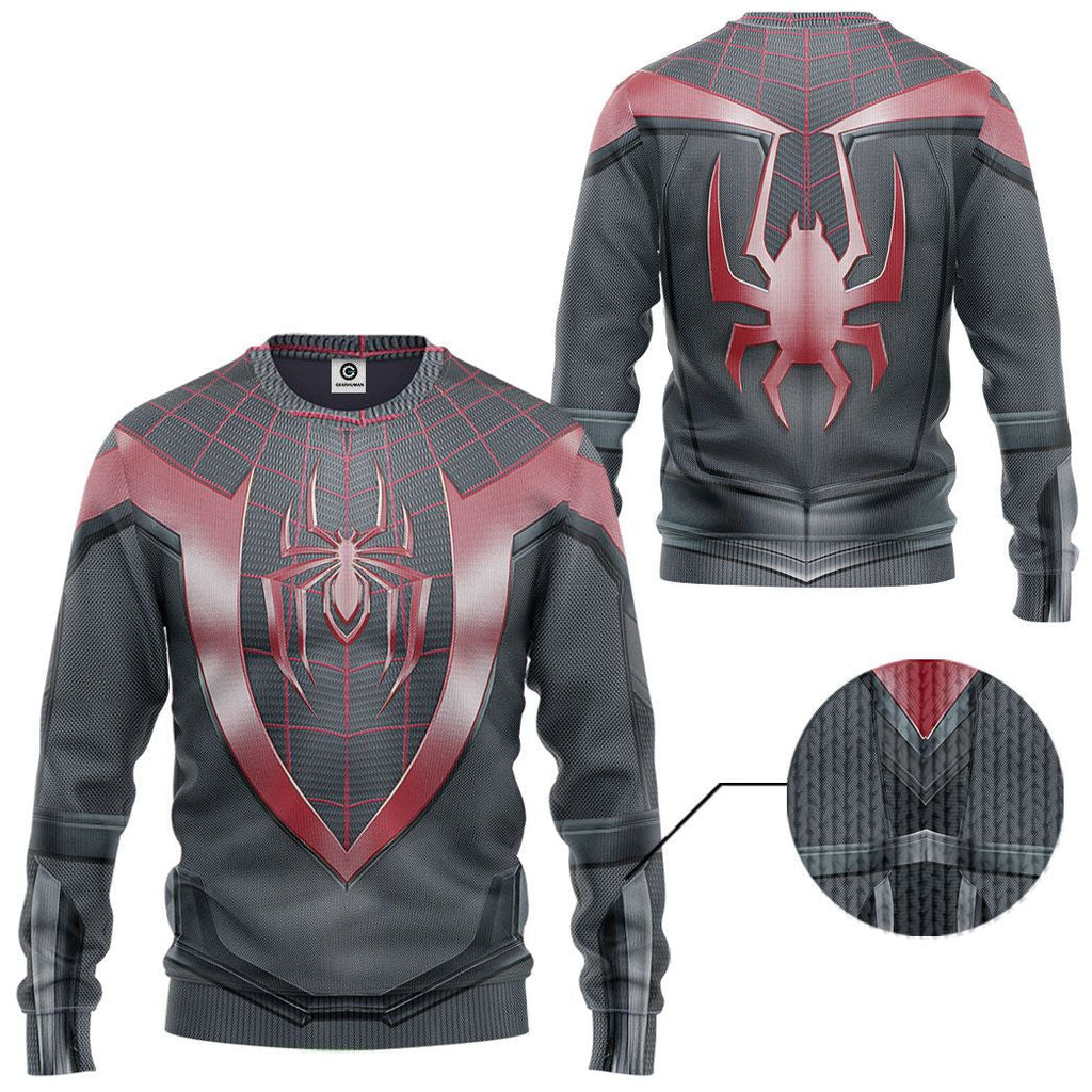 Spiderman Miles Morales Cosplay Costume Tshirt Hoodie QT208414Tf