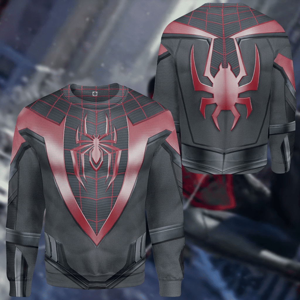 Spiderman Miles Morales Cosplay Costume Tshirt Hoodie QT208414Tf