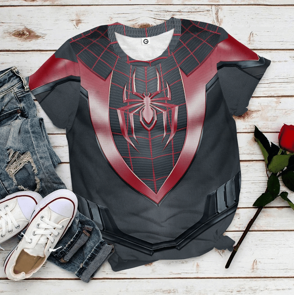 Spiderman Miles Morales Cosplay Costume Tshirt Hoodie QT208414Tf