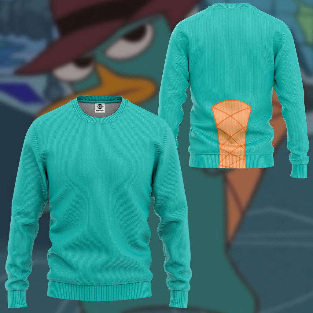  Perry The Platypus Phineas and Ferb - Cosplay Costume Hoodie QT309044