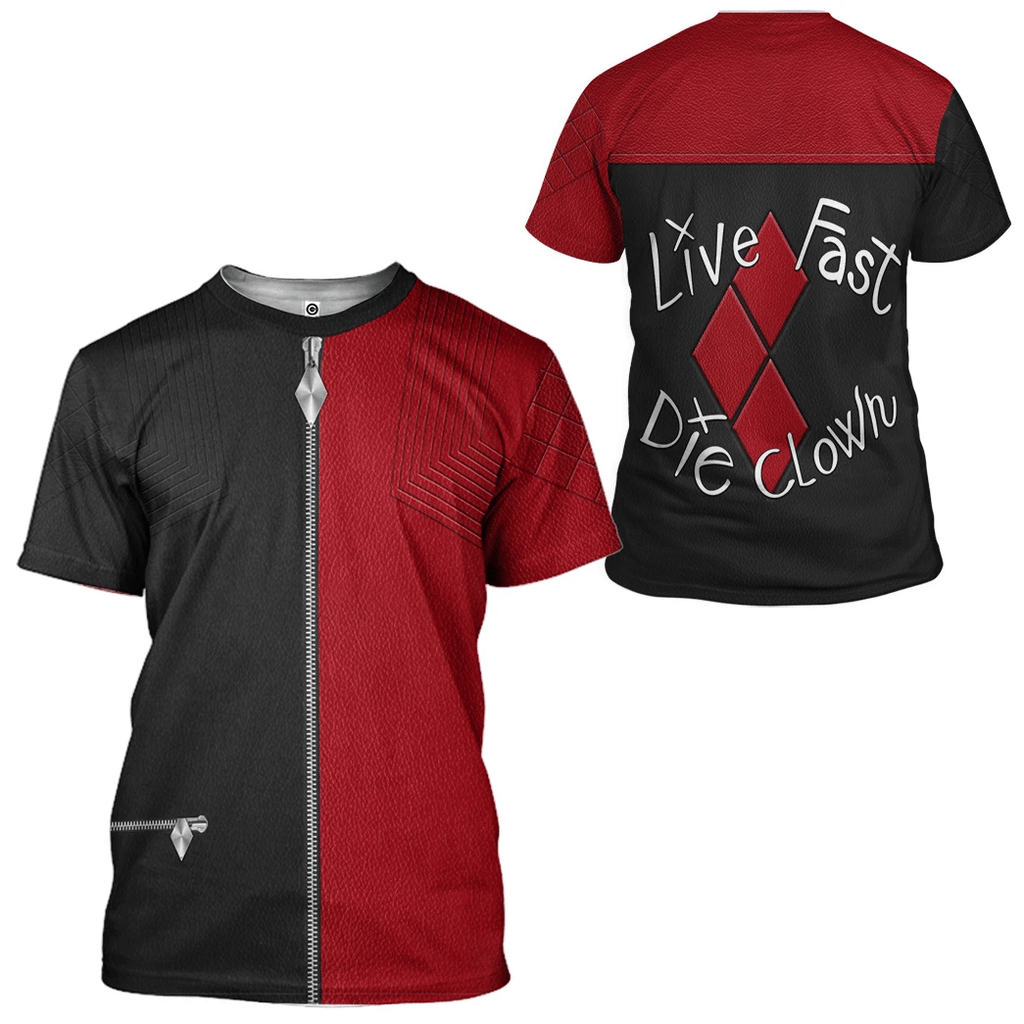  The Suicide Squad Harley Quinn Custom Cosplay Costume Tshirt Hoodie QT208345Hg