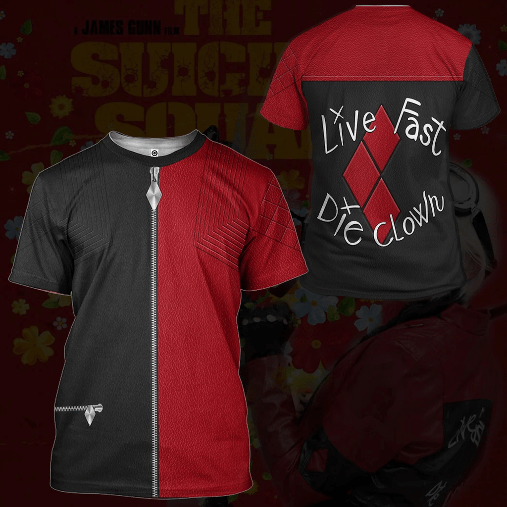  The Suicide Squad Harley Quinn Custom Cosplay Costume Tshirt Hoodie QT208345Hg