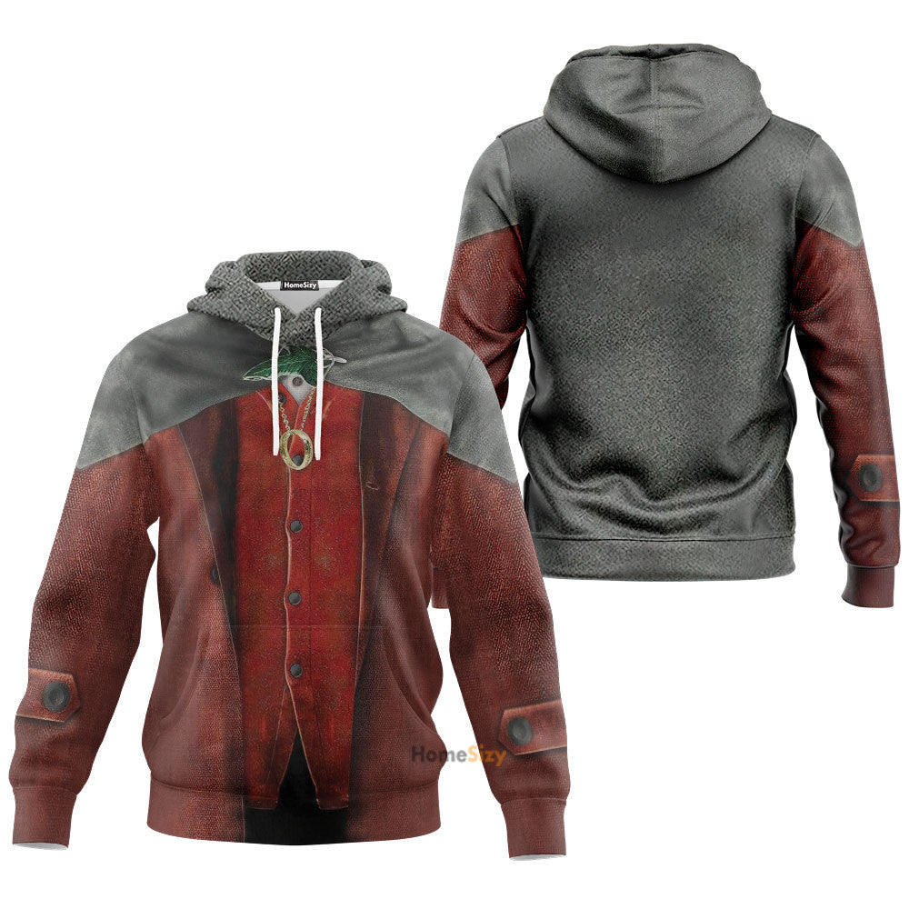 Frodo Baggins Lord Of The Rings Custom Cosplay Costume Tshirt Zip Hoodie Sweatshirt QT210312Hf