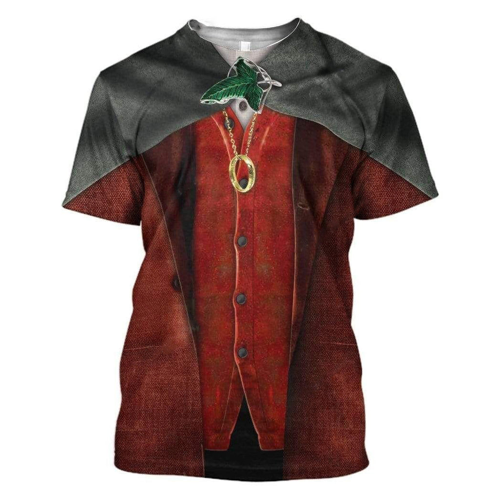Frodo Baggins Lord Of The Rings Custom Cosplay Costume Tshirt Zip Hoodie Sweatshirt QT210312Hf