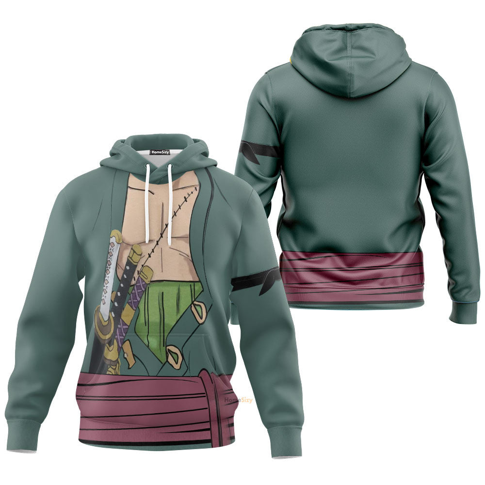 Zoro OnPi Custom Cosplay Costume Hoodie QT209321Hf