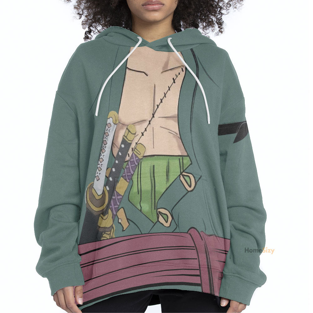 Zoro OnPi Custom Cosplay Costume Hoodie QT209321Hf