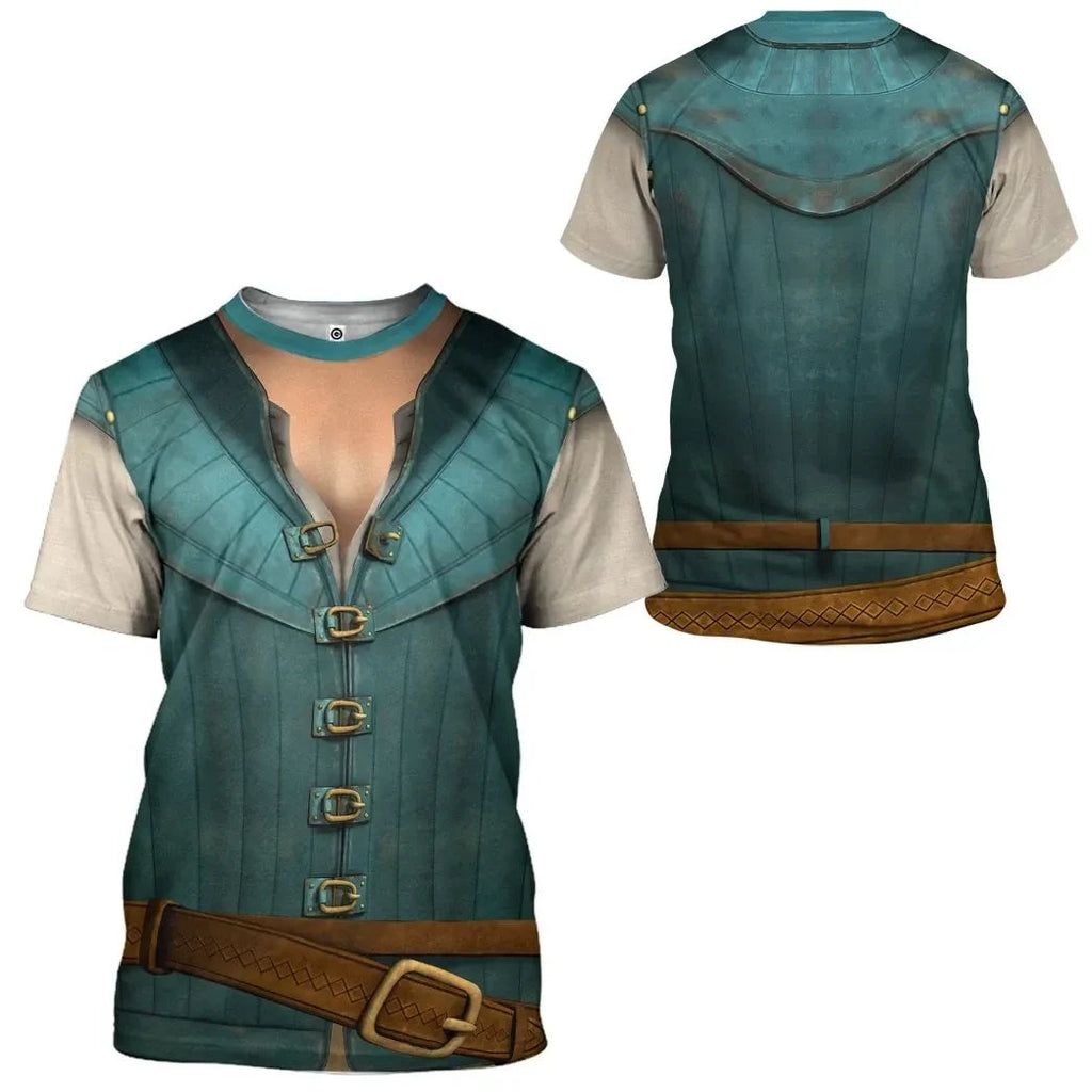  Flynn Rider Prince Rapunzel Custom Cosplay Costume Tshirt Hoodie QT206350Hc