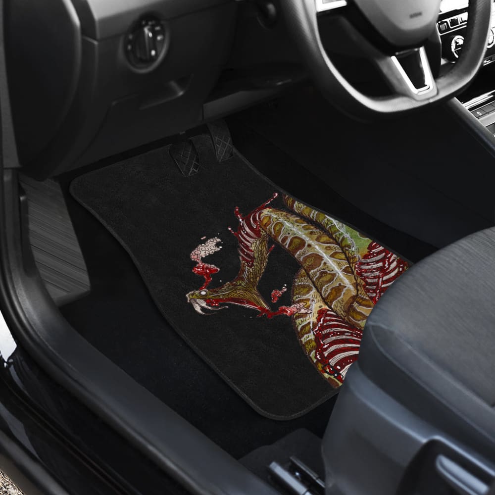 Horror Car Mats Horror Deadly Zombie Snake Car Floor Mats