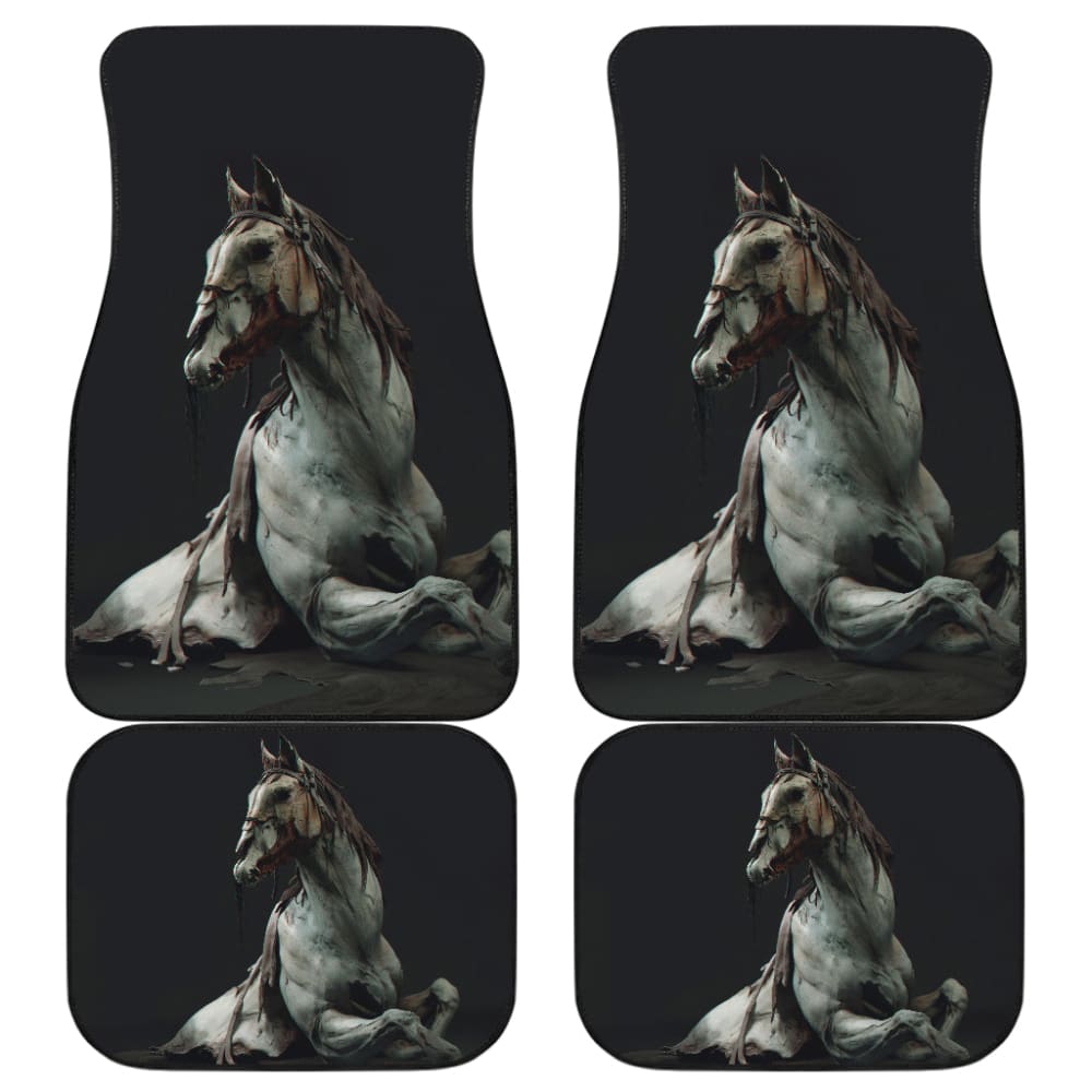 Horror Car Mats Horror Zombie White Horse Car Floor Mats