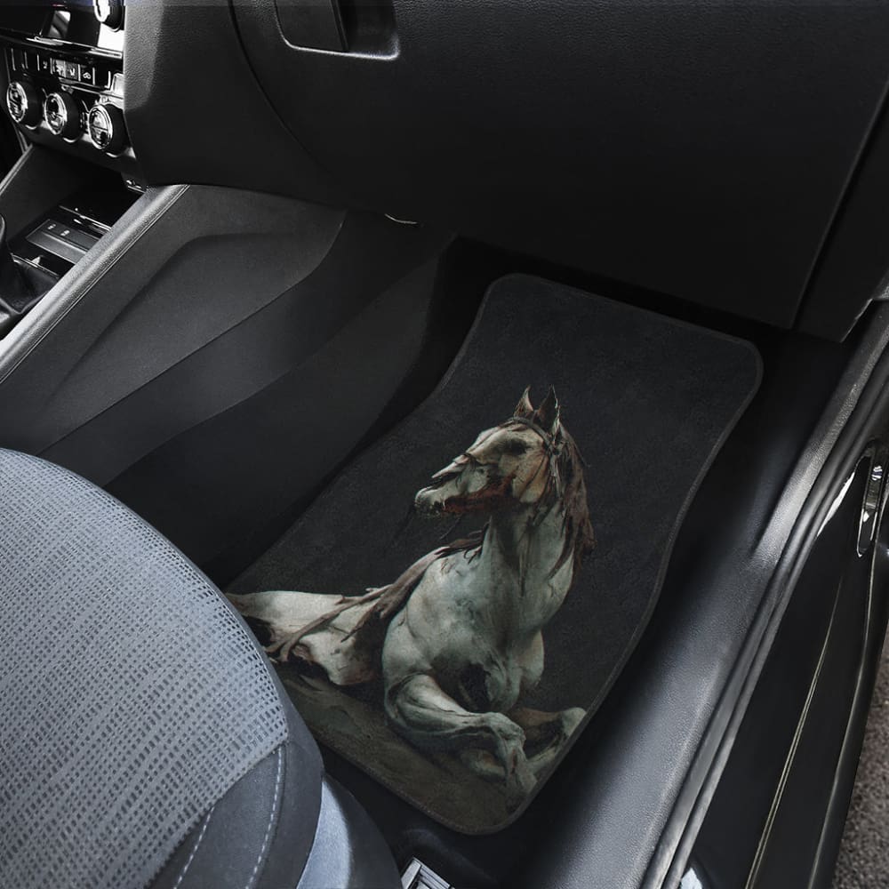 Horror Car Mats Horror Zombie White Horse Car Floor Mats