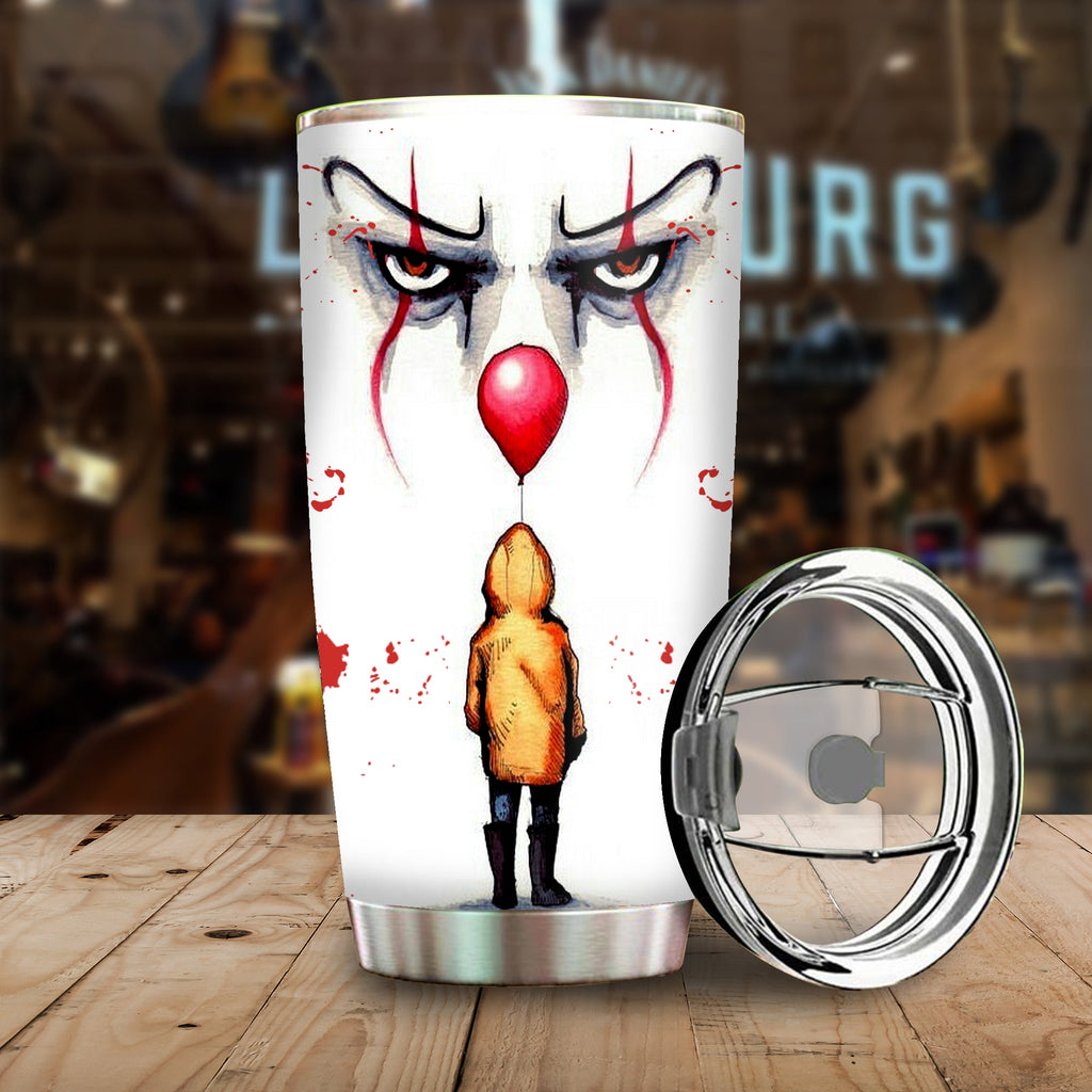  Horror Tumbler It Pennywise S.King's Movie Tumbler Cup Cool Awesome IT Travel Mug 