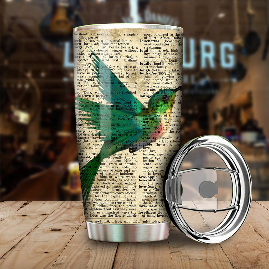 Gifury Bird Tumbler Humming Bird Beauty Art Tumbler Cup Bird Travel Mug 2022