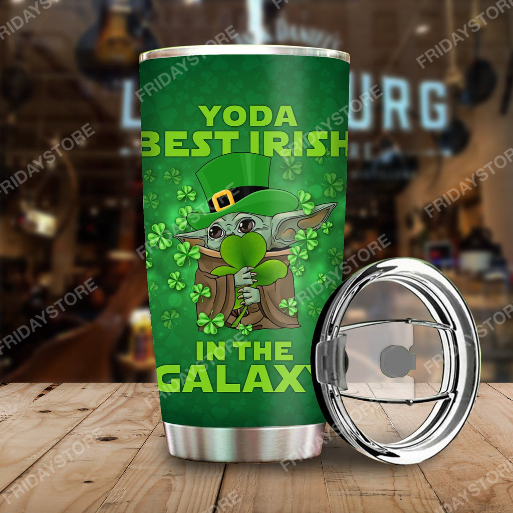  SW Tumbler Best Irish In The Galaxy Tumbler Cup Awesome SW St Patrick Day Travel Mug 