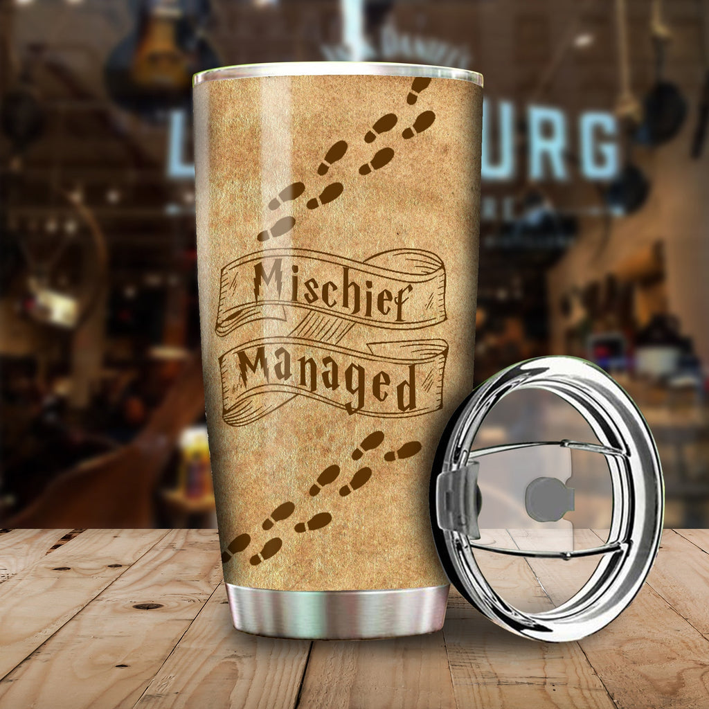  HP Tumbler The Marauder's Map Mischief Managed Harry Potter Couple Tumbler Cup Cool HP Travel Mug 