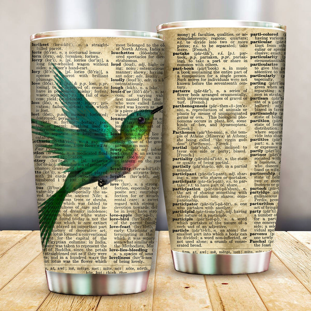 Gifury Bird Tumbler Humming Bird Beauty Art Tumbler Cup Bird Travel Mug 2023