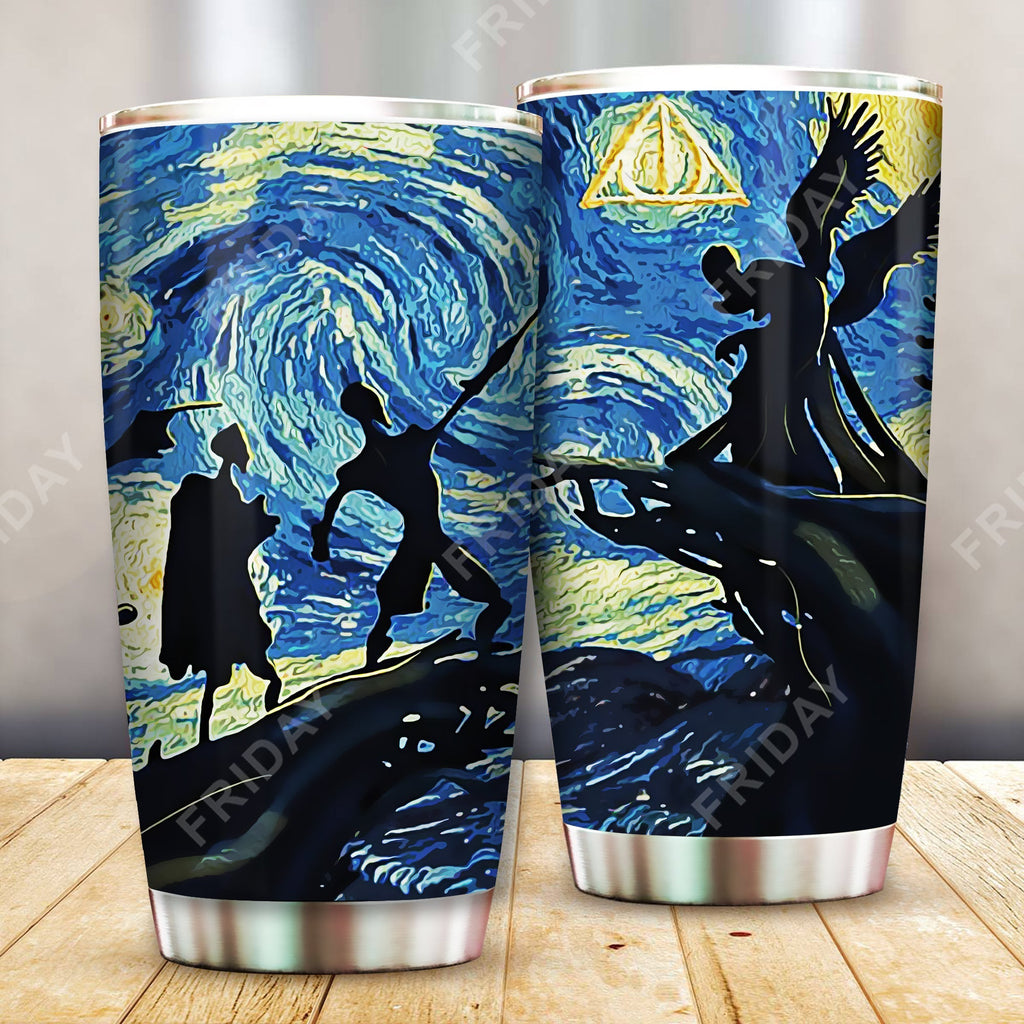  HP Tumbler Deahtly Hallows Starry Night Harry Tumbler Cup Amazing HP Travel Mug 2023