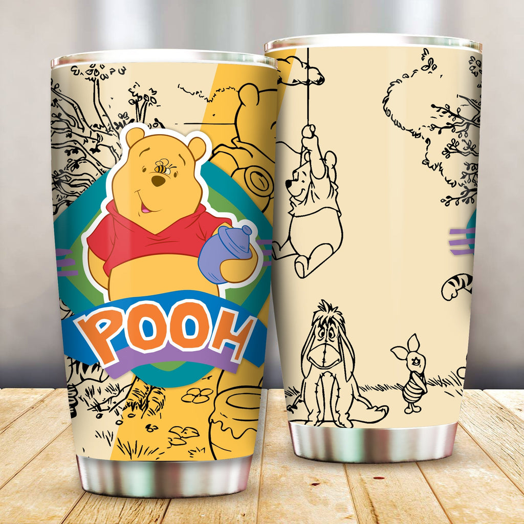 WTP Tumbler Adorable Winnie-the-pooh Tumbler Cup Cute High Quality DN Travel Mug