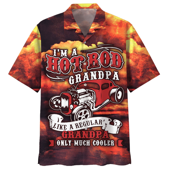 Gifury Grandpa Hawaii Shirt Father's Day Aloha Shirt I'm A Hot Rod Grandpa Hawaiian Shirt Grandpa Aloha Shirt 2022