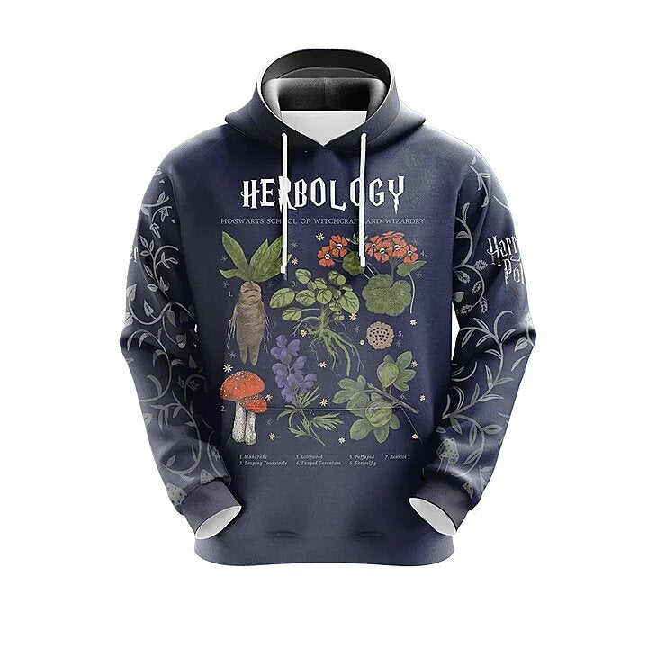 HP Hoodie Herbology HP Hogwarts Dark Blue Shirt HP T-shirt