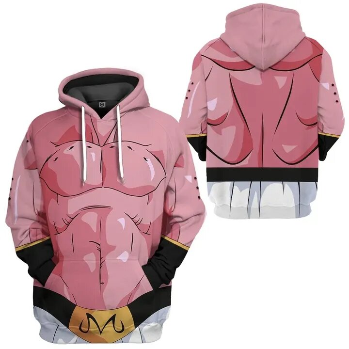 Dragon Ball T-shirt Super Buu Majin Boo Costume Pink 3d T-shirt Dragon Ball Hoodie  