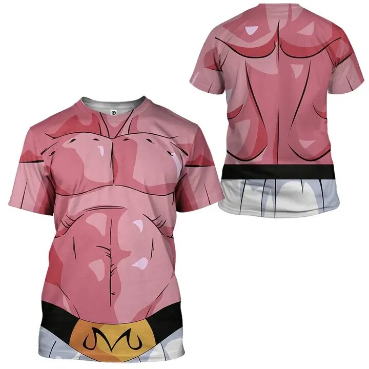 Dragon Ball T-shirt Super Buu Majin Boo Costume Pink 3d T-shirt Dragon Ball Hoodie  