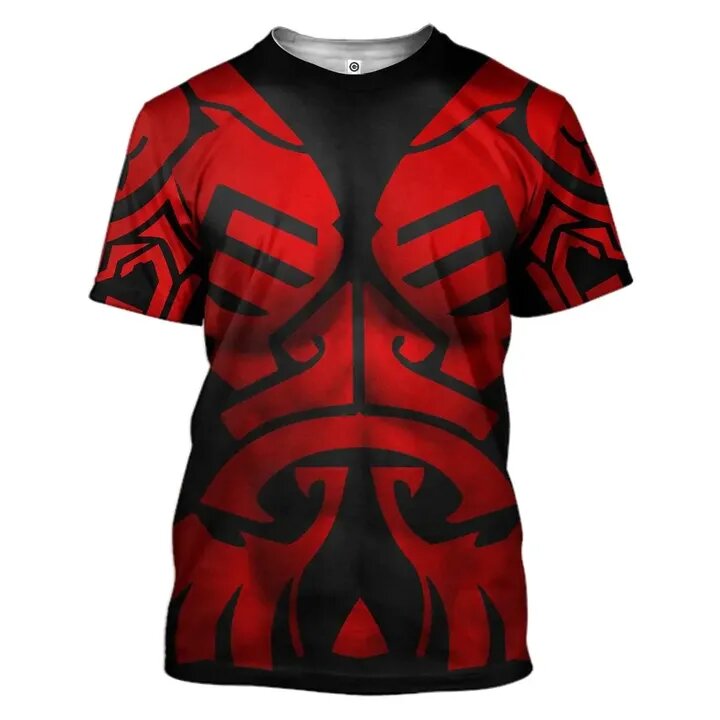 SW Shirt SW Darth Maul Costume 3d Red Black T-shirt Cosplay Hoodie For SW Fan  