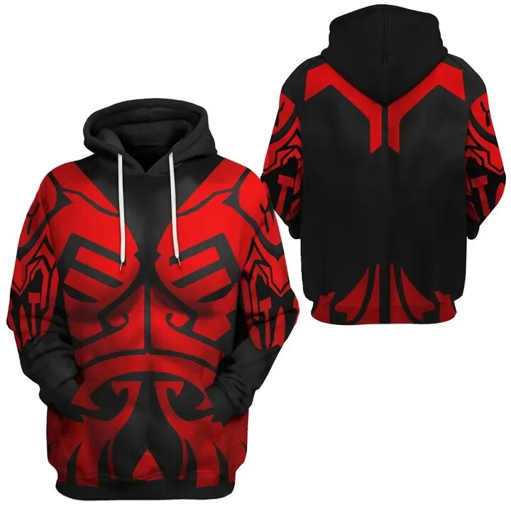 SW Shirt SW Darth Maul Costume 3d Red Black T-shirt Cosplay Hoodie For SW Fan  