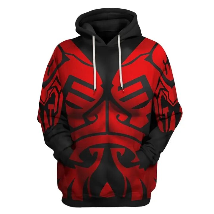 SW Shirt SW Darth Maul Costume 3d Red Black T-shirt Cosplay Hoodie For SW Fan  