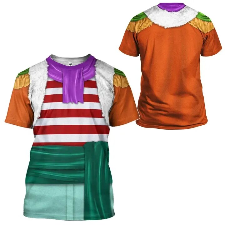 One Piece Shirt One Piece Shichibukai Buggy Costume Multicolor Hoodie  Colorful 