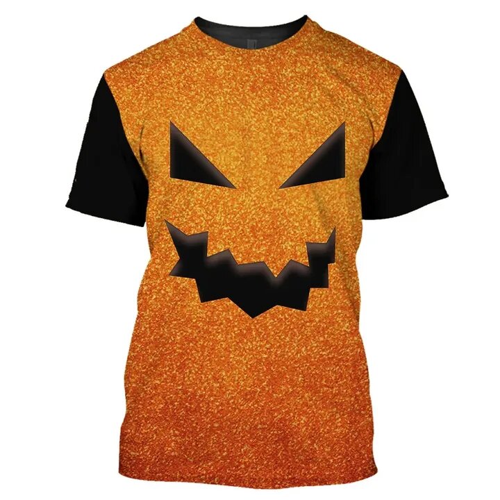 Gifury Halloween T-shirt Pumpkin Halloween Scary Face Orange Black Hoodie Halloween Hoodie Halloween Apparel 2023