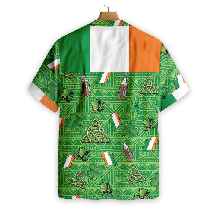 Gifury St Patrick's Day Hawaii Shirt Wine Celtic Knot Irish Flag Green Aloha Shirt St Patrick's Day Hawaiian Shirt 2023